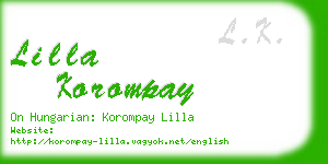 lilla korompay business card